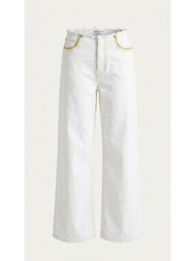 Sonia Rykiel Paris White Wide-Leg Jeans 🤍 Size 36 (US 2)